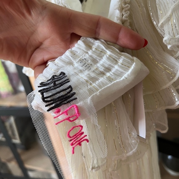 Free People wedding dress boho maxi crochet embroidered BHLDN Anthropologie - Picture 3 of 13